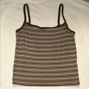 Cotton On Brown and Cream Striped Camisole